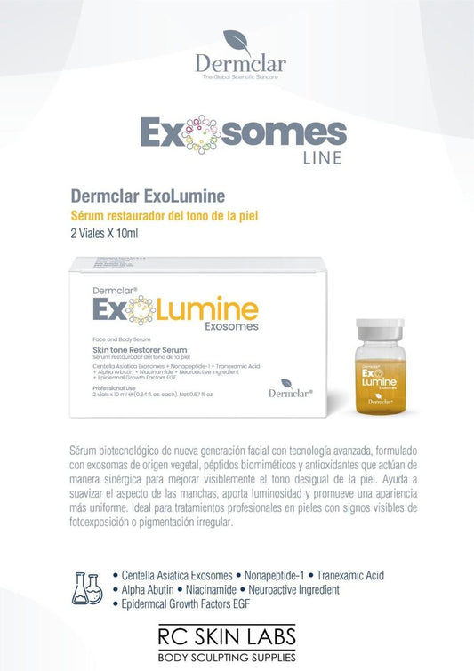 Dermclar ExoLumine Exosomes — Professional Vial (2×10ml)