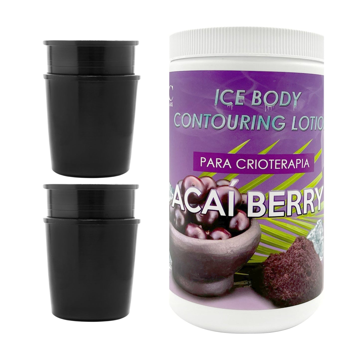 Açaí Ice Contouring Lotion 32oz a 1  FREE ICE CUP